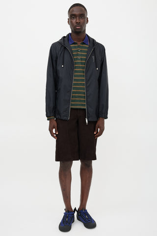 Burberry Nylon Hooded Logo Jacket