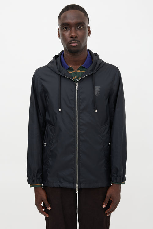 Burberry Nylon Hooded Logo Jacket