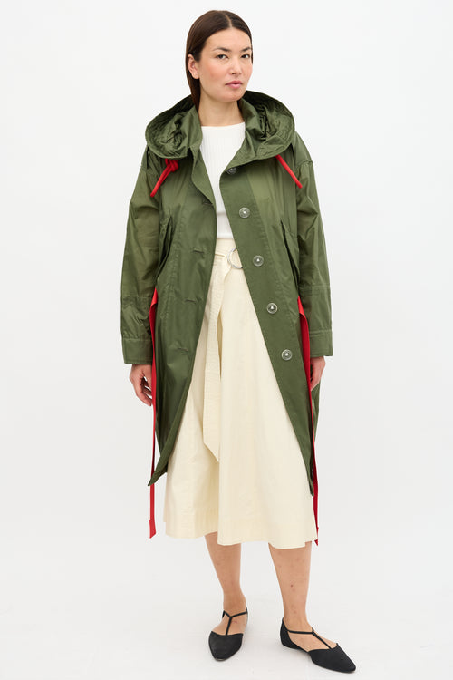 Burberry Nylon Long Windbreaker Jacket