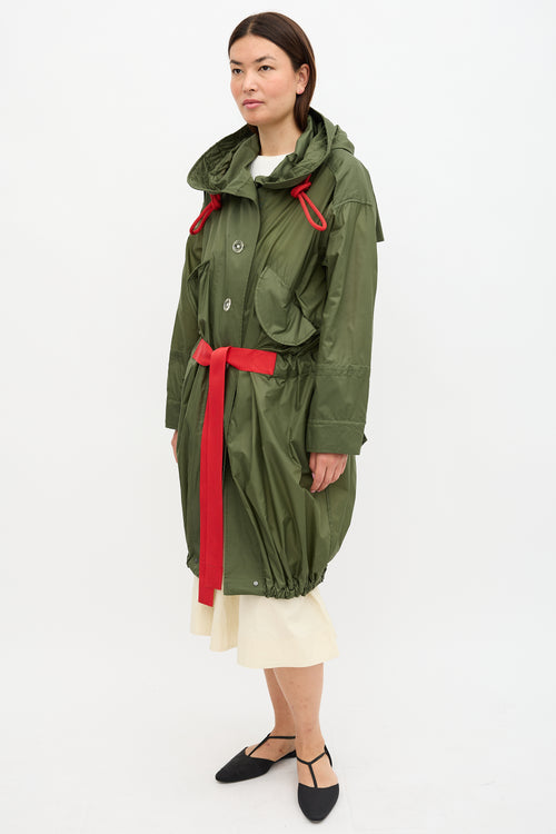 Burberry Nylon Long Windbreaker Jacket