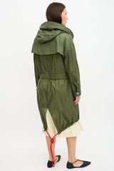 Burberry Nylon Long Windbreaker Jacket