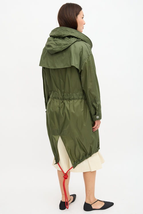 Burberry Nylon Long Windbreaker Jacket