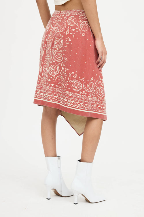 Burberry Asymmetrical Handkerchief Skirt