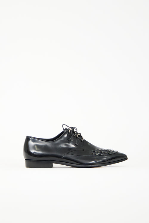 Burberry Patent Leather Woven Derby