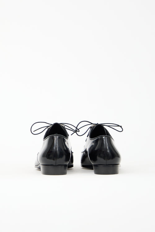 Burberry Patent Leather Woven Derby