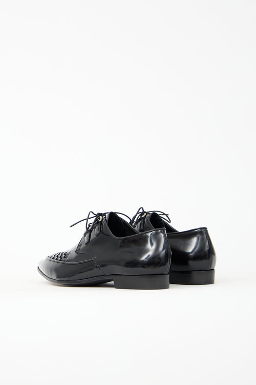 Burberry Patent Leather Woven Derby