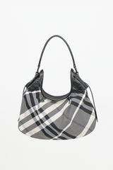 Burberry Patent & Check Brooklyn Bag