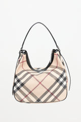 Burberry Patent & Coated Canvas Check Bag