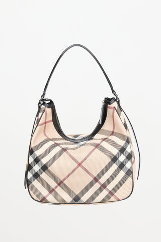 Burberry Patent & Coated Canvas Check Bag