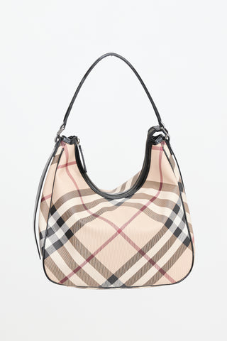 Burberry Patent & Coated Canvas Check Bag