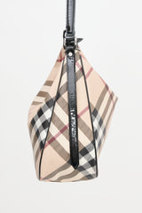 Burberry Patent & Coated Canvas Check Bag