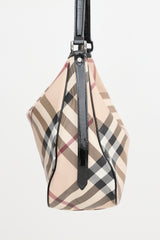 Burberry Patent & Coated Canvas Check Bag