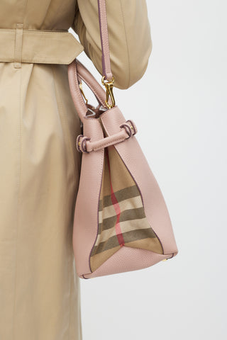 Burberry Dusty Pink Leather Banner Bag