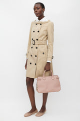 Burberry Dusty Pink Leather Banner Bag