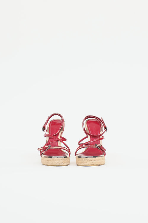 Burberry Espadrille Wedge Sandal