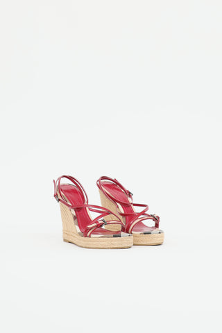 Burberry Espadrille Wedge Sandal