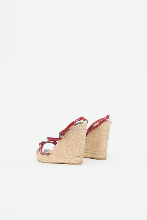 Burberry Espadrille Wedge Sandal