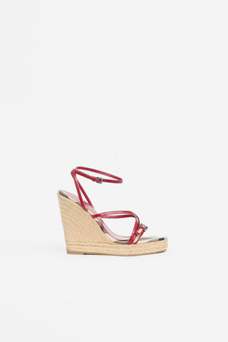 Burberry Espadrille Wedge Sandal