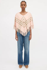 Burberry Wool Plaid Poncho