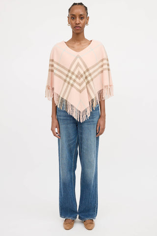 Burberry Wool Plaid Poncho