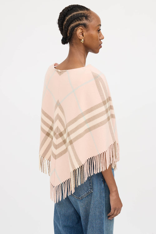 Burberry Wool Plaid Poncho