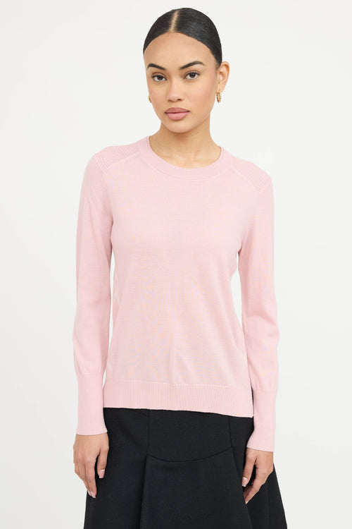 Burberry Wool Check Panel Sweater