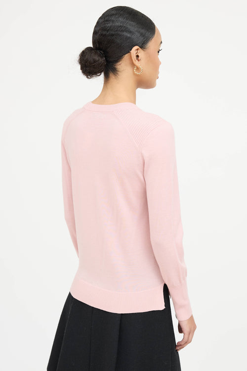 Burberry Wool Check Panel Sweater