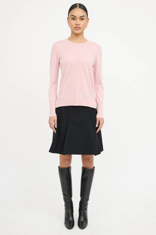 Burberry Wool Check Panel Sweater