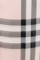 Burberry Pink & Multicolour Nova Check Semi Sheer Scarf