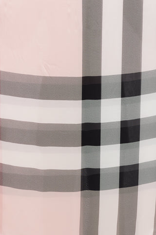 Burberry Pink & Multicolour Nova Check Semi Sheer Scarf