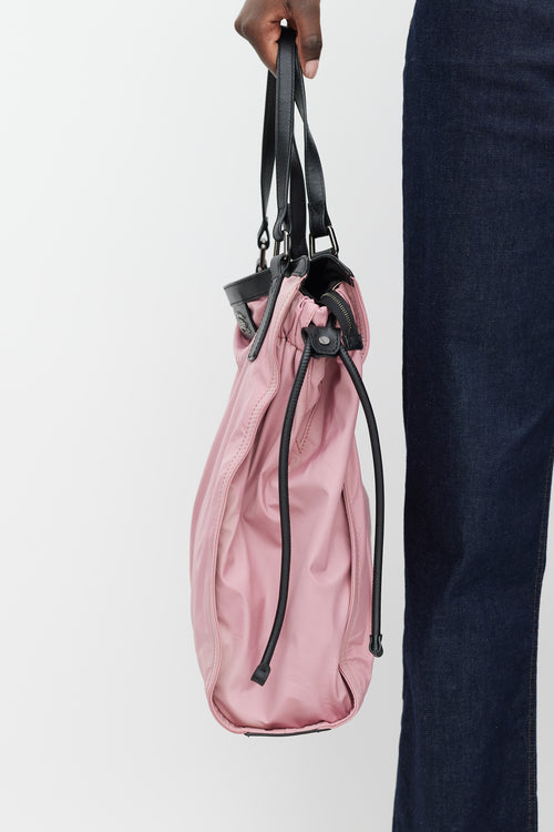 Burberry Pink Nylon Buckleigh Tote Bag