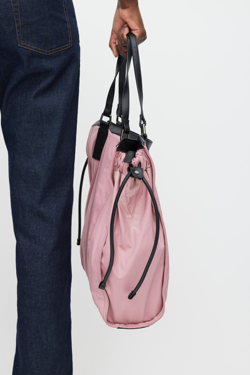 Burberry Pink Nylon Buckleigh Tote Bag