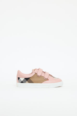 Burberry Kids Nova Check Velcro Sneaker