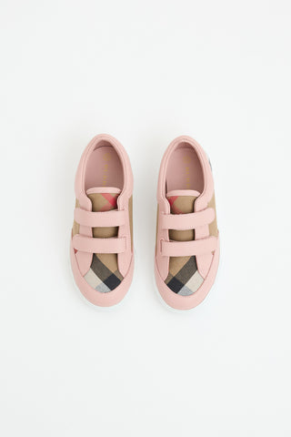 Burberry Kids Nova Check Velcro Sneaker