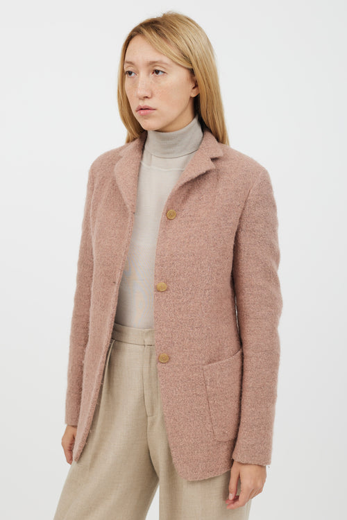 Burberry Pink Wool Blazer