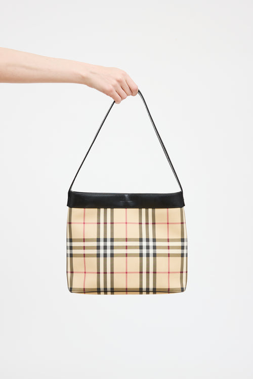 Burberry Beige & Black Nova Check Tote