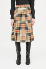 Burberry // Wool Nova Check Pleated Skirt – VSP Consignment