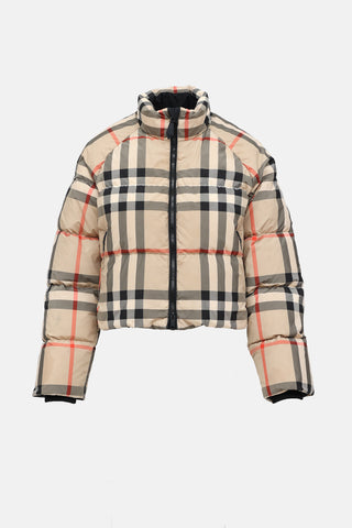 Burberry Check Puffer Jacket