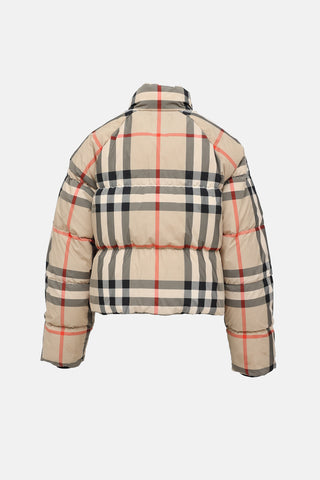 Burberry Check Puffer Jacket