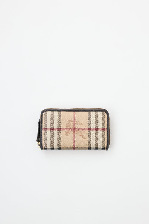 Burberry Haymarket Check Zip Wallet