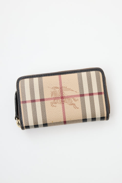 Burberry Haymarket Check Zip Wallet