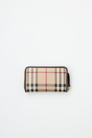 Burberry Haymarket Check Zip Wallet