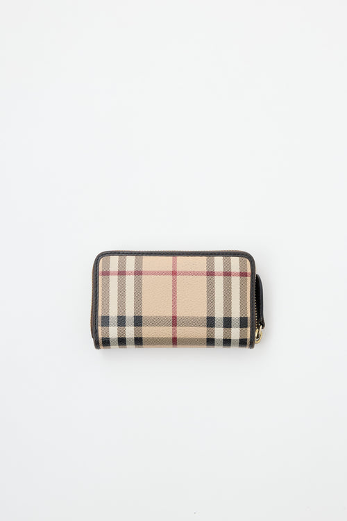 Burberry Haymarket Check Zip Wallet