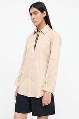 Burberry Poplin Half Zip Shirt