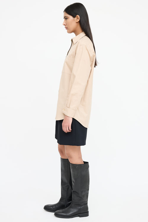 Burberry Poplin Half Zip Shirt
