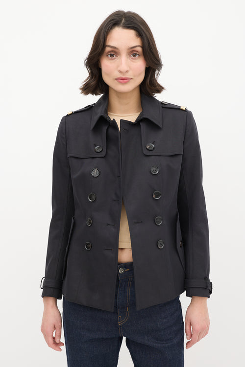 Burberry Prorsum Black Belted Short Jacket