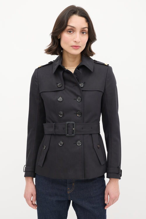 Burberry Prorsum Black Belted Short Jacket