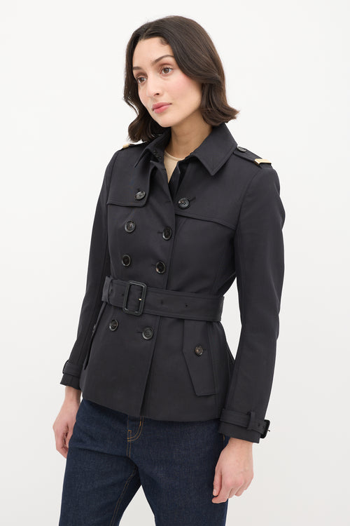 Burberry Prorsum Black Belted Short Jacket