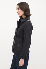 Burberry Prorsum Black Belted Short Jacket