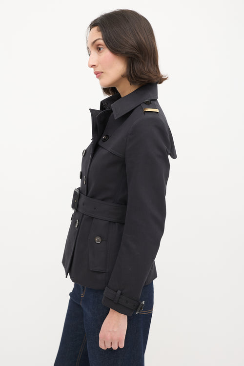 Burberry Prorsum Black Belted Short Jacket